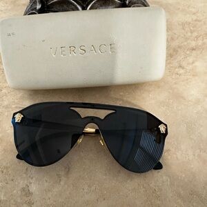 Versace Gold and Black Sunglasses